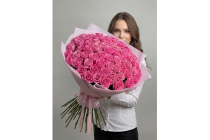 51 розовая роза