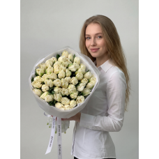 51 белый пионовидный тюльпан